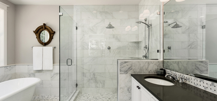 bathroom shower door installation in Largo